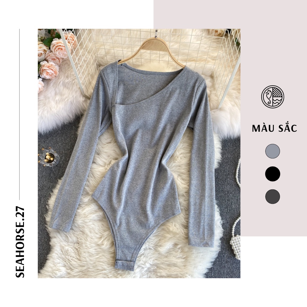 Bodysuit nữ dài tay cut out màu trơn BB04 | BigBuy360 - bigbuy360.vn