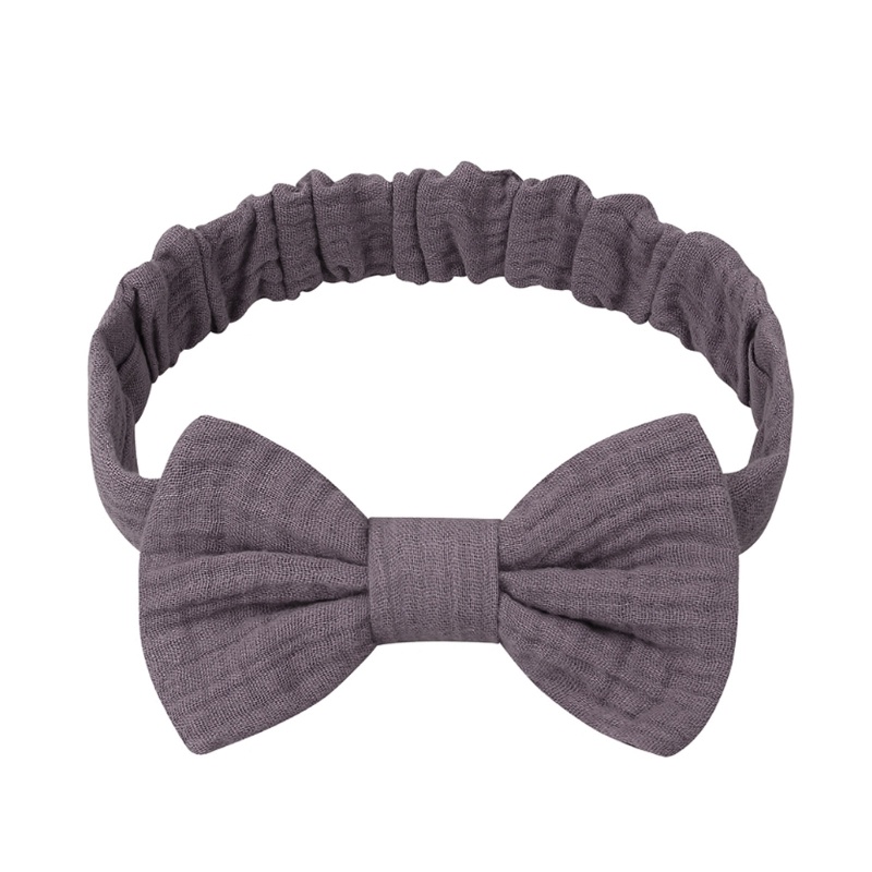 Băng Đô Cotton Mềm Co Giãn Thắt Nơ Dành Cho Bé Gái