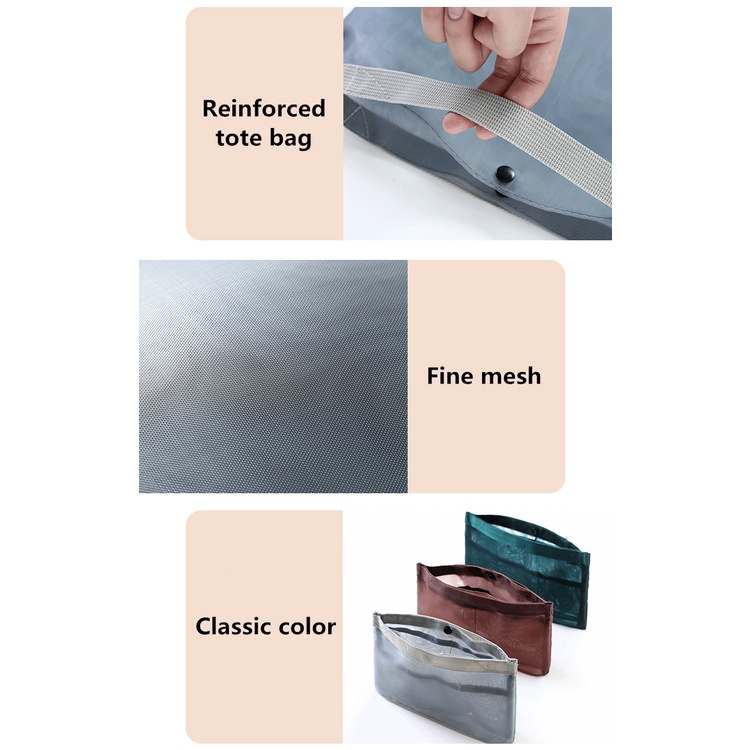 Túi Lưới Trong Suốt Siêu Nhẹ Đựng Mỹ Phẩm Tiện Dụng Cho Nữ