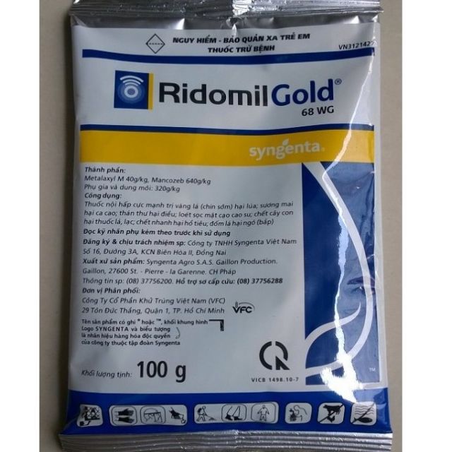 Thuốc Trừ Bệnh Cây Trồng Ridomil Gold 68WG - 100g