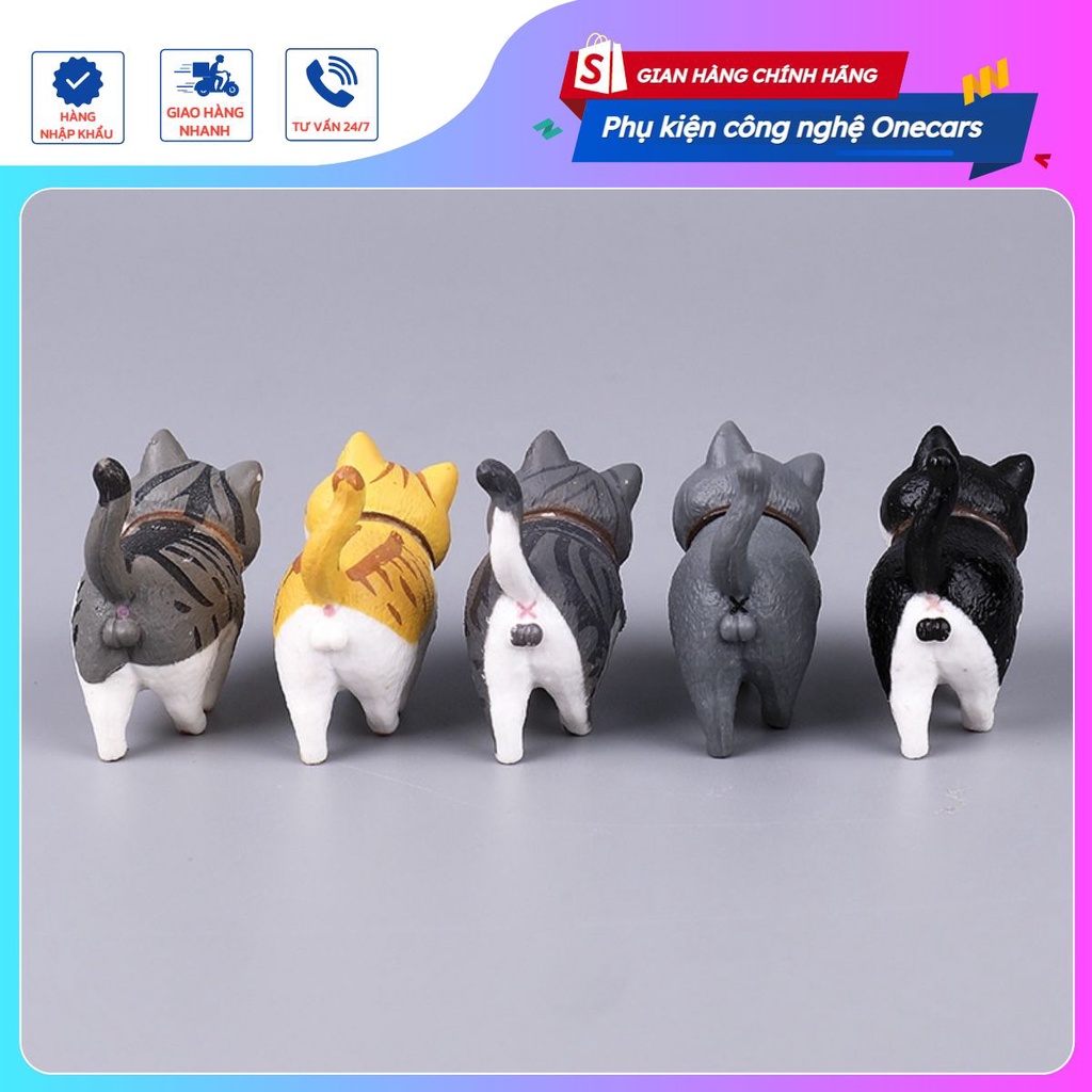 Mèo bi dễ thương trang trí bàn làm việc, bàn học, tủ sách trang trí ô tô - 1 mèo
