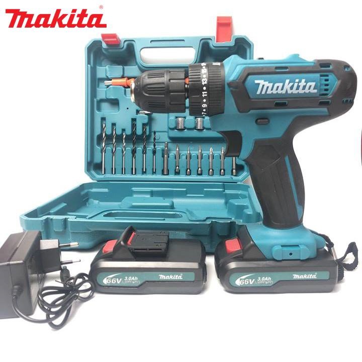 Máy Khoan Bê Tông, Bắt Vít 36V - TẶNG Kèm 24 Chi Tiết - 3 Chức Năng 100% Lõi Đồng - 2 Pin Chuẩn 5 CELL