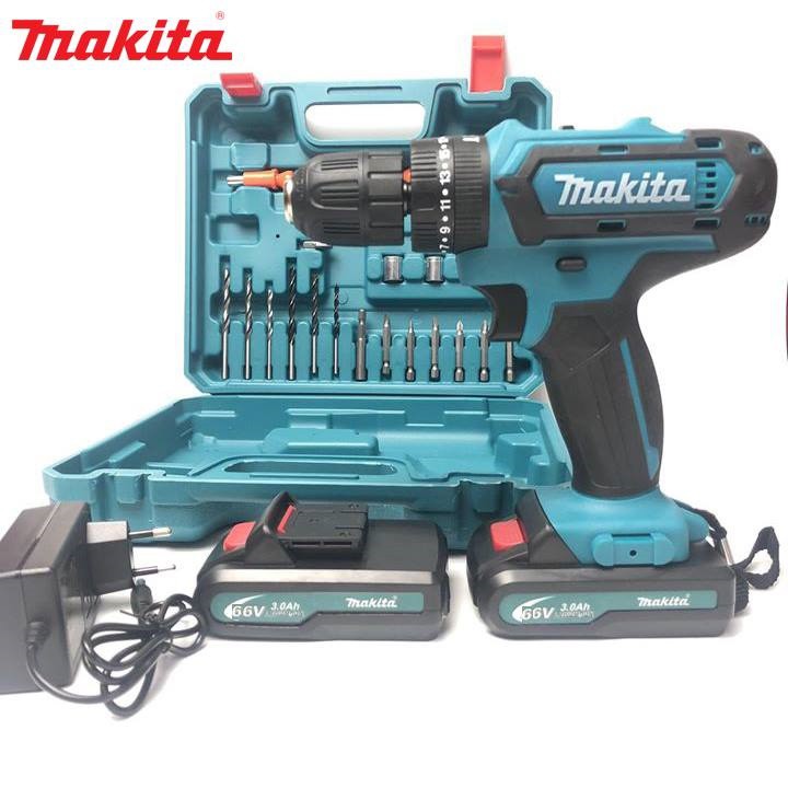 Máy Khoan Bê Tông và Bắt Vít Makita, DEWAL đầu 10 ly 66V - 3 Chức Năng 100% Lõi Đồng