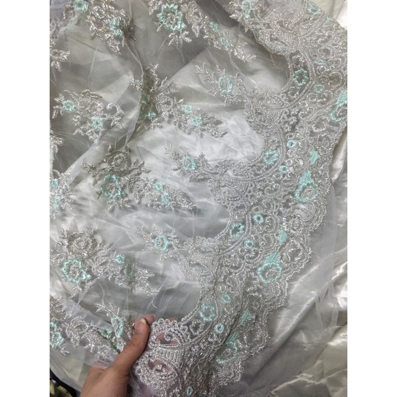 Vải phi mờ phồng màu xám bạc ánh đồng bán từ 1mx khổ rộng 1,5m của Vải rẻ HB shop