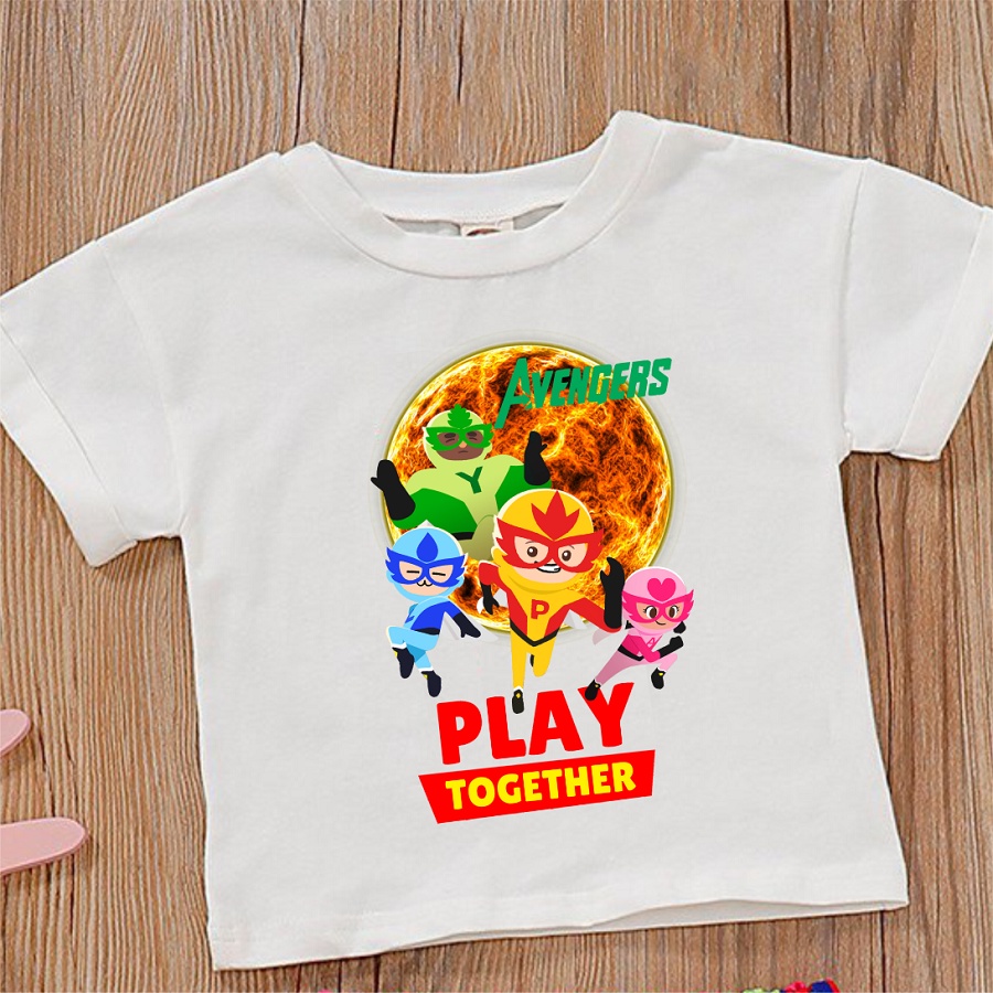 Áo phông cộc tay trẻ em in hình Play Together cực hot đủ size cho bé trai bé gái