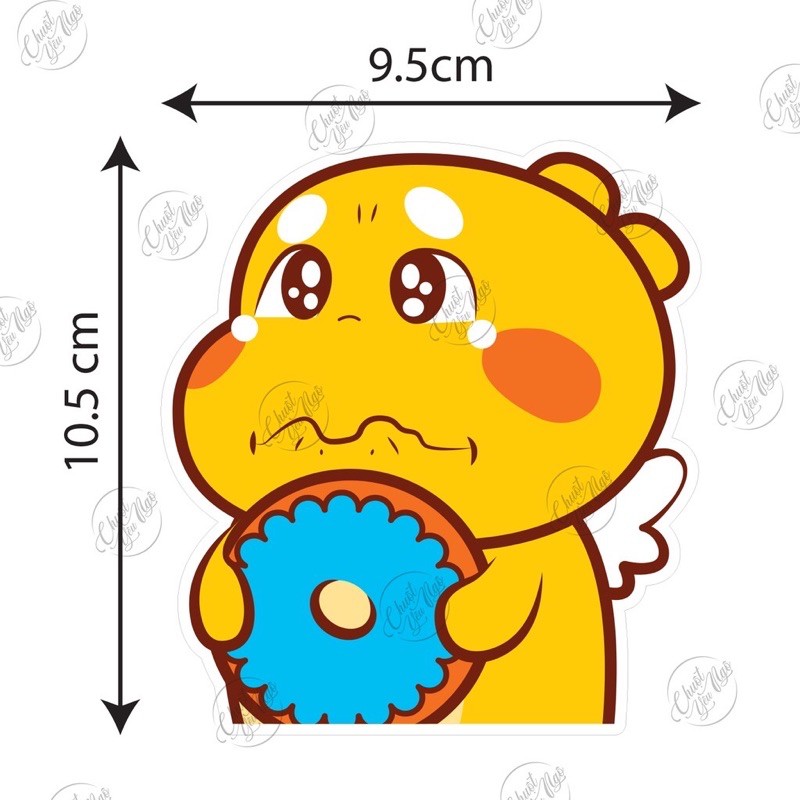 Combo 25/60 sticker  bé RỒNG MẬP dể thương, hình dán decal chống nước, dán xe , điện thoại , vali ....NT 03