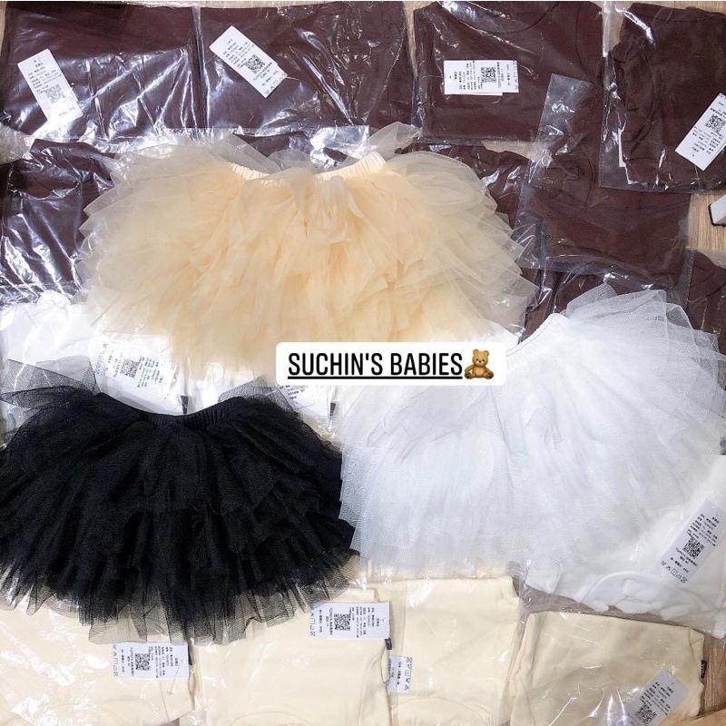 Chân váy tutu voan phồng cho bé gái Suchin
