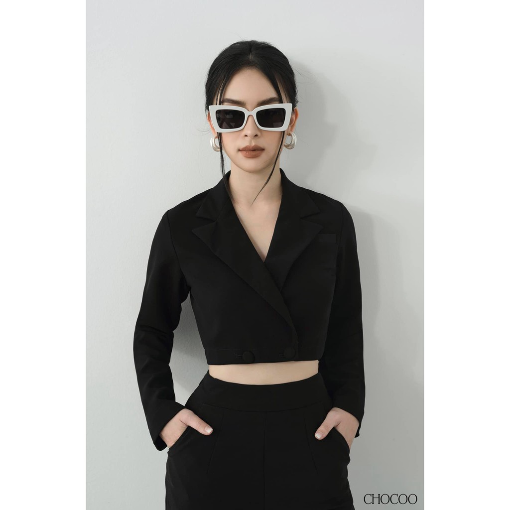 Áo vest nữ CHOCOO Tophie Crop Blazer dáng ngắn croptop thiết kế cao cấp tôn dáng sang chảnh quý phái thanh lịch