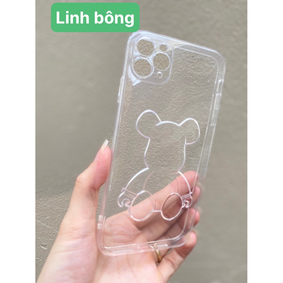 Ốp Gấu Bearbrick trong cực xinh cho ip 6, 6plus, 7, 7plus, x, xr, xsmax, 11, 11promax, 12promax, 13, 13promax