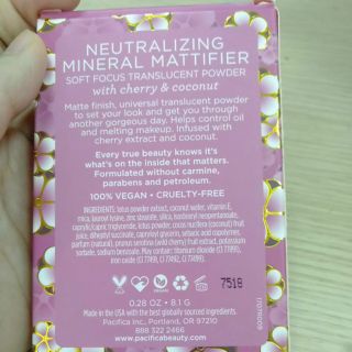 [Made in USA] [100% Vegan] Phấn thiên nhiên PACIFICA