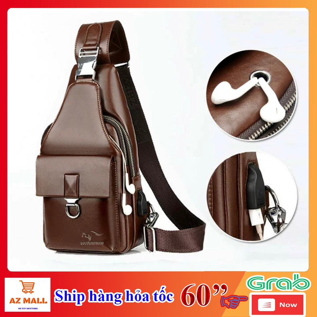 Túi Đeo Chéo Nam Da Trơn Cao Cấp Trống Nước Sang Trọng Trẻ Trung Và Lịch Lãm | BigBuy360 - bigbuy360.vn