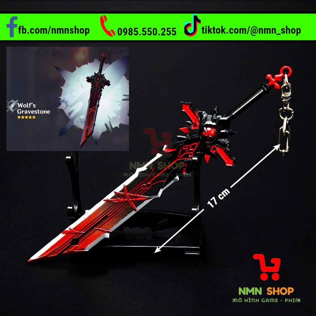 Mô hình game Genshin Impact - Wolf’s Gravestone  17cm