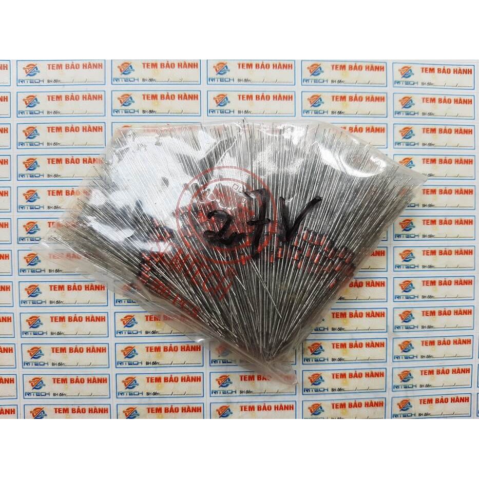 Combo 50 chiếc Diode Zenner 27V 0,5W 1N4750A, 1N4750