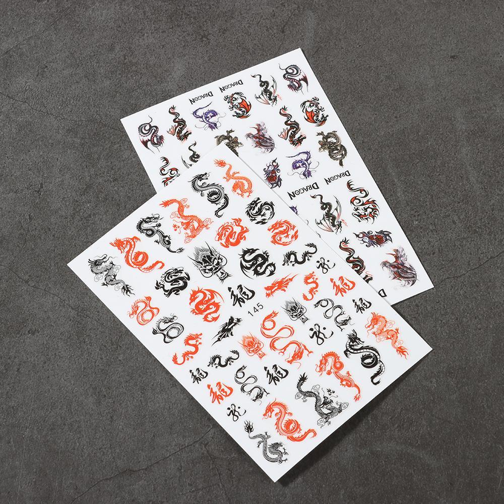 NIUYOU Sticker Dán Móng Phong Cách Gothic