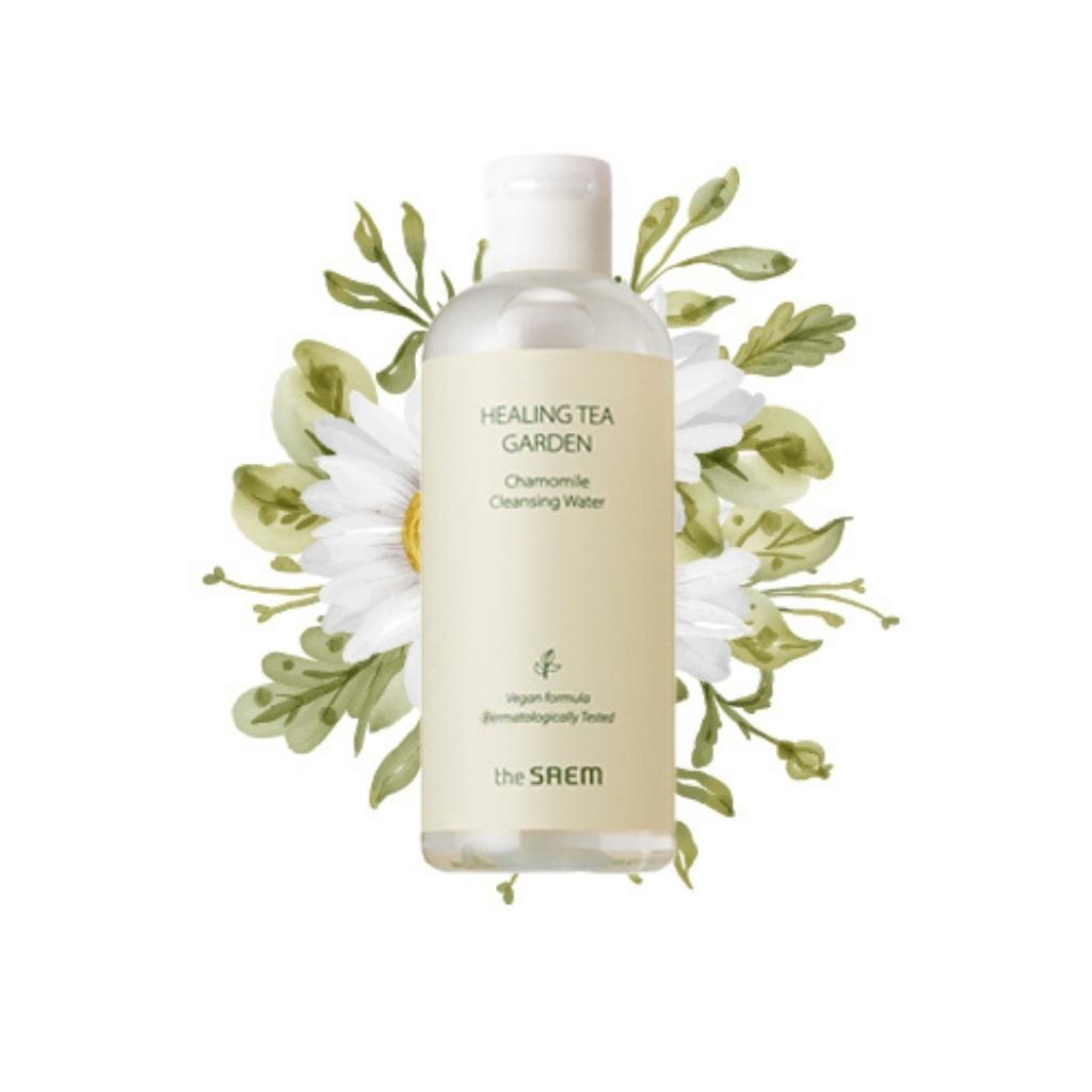 Nước Tẩy Trang Cho Da Nhạy Cảm Chiết Xuất Từ Hoa Cúc The Saem Healing Tea Garden Chamomile Cleansing Water 300ml