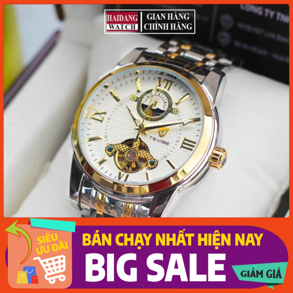SIÊU PHẨM Đồng hồ cơ nam TEVISE dây thép chạy full 3 kim - đồng hồ cơ nam giá rẻ MẪU MỚI 2020 HÀNG CỰC CHẤT