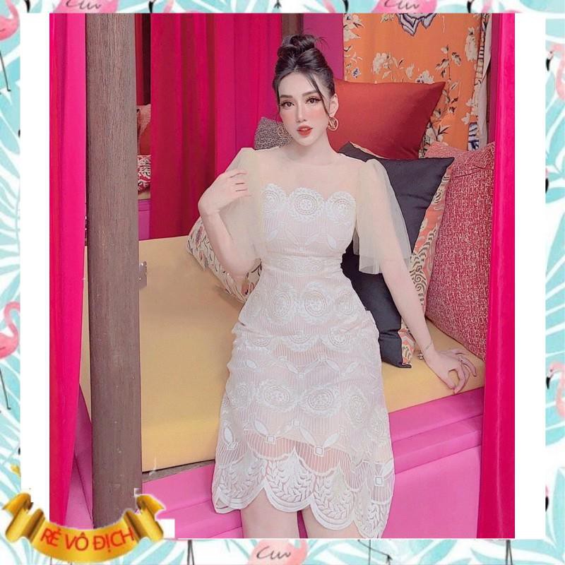 Đầm dự tiệc ren cao cấp tay lưới - Fury Dress
