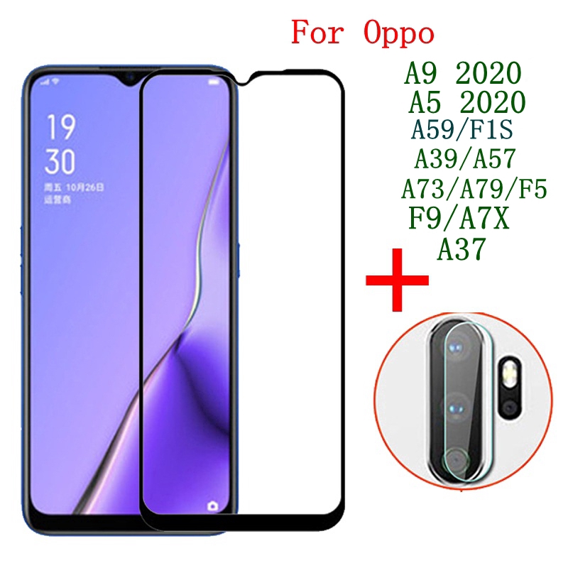 Kính cường lực 2in1 9D bảo vệ camera/màn hìnhcho Oppo A5 A9 2020 A11X A3S A5/A5S A7 A37 A73 A79 A83 A73 (có bán lẻ)