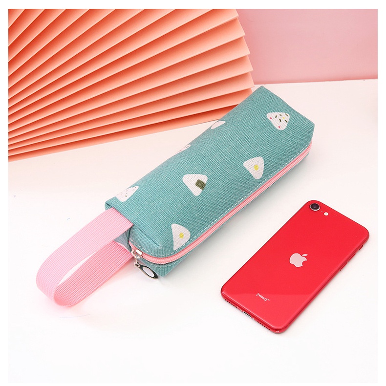 Bóp viết vải canvas họa tiết Dễ thương cao cấp - HB03