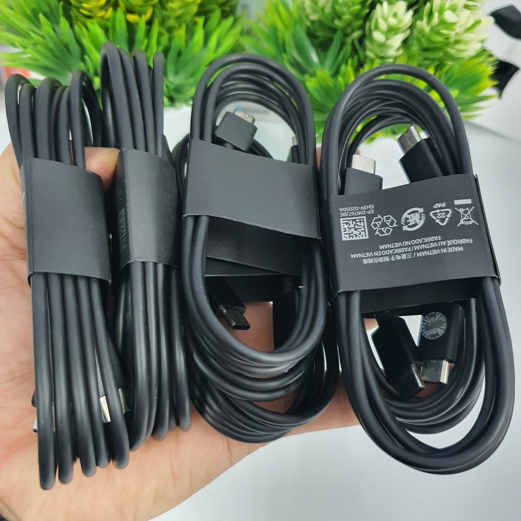 Cáp Sạc Nhanh Type C - Type C Dài 1.8m Samsung Chính Hãng, Zin 100%, Độ Bền Cao, Ổn Định Tốc Độ Sạc, Bảo Vệ Pin & Máy