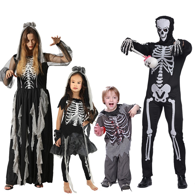 Mới Bộ Đồ Hóa Trang Bộ Xương zombie Cho Gia Đình Dịp halloween