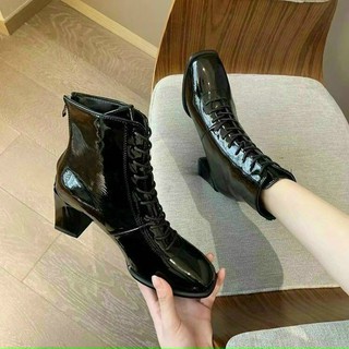 BỐT BUỘC DÂY DA BÓNG CỔ THẤP TRỜI TRANG