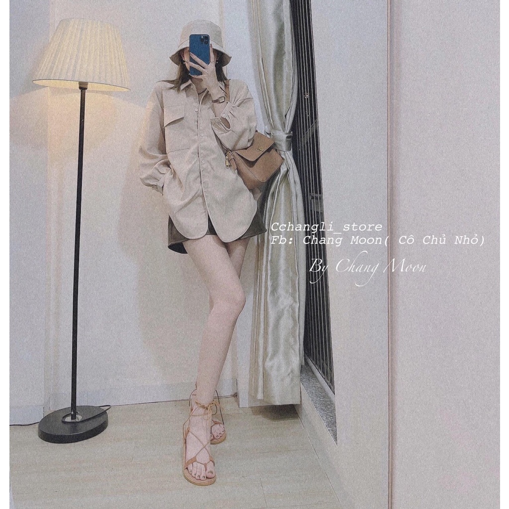 Áo sơ mi trắng basic nhưng không bao giờ hết hot, kiểu dáng dài tay bó ống,Màu Nâu và màu BE. ZADOLA FASHION