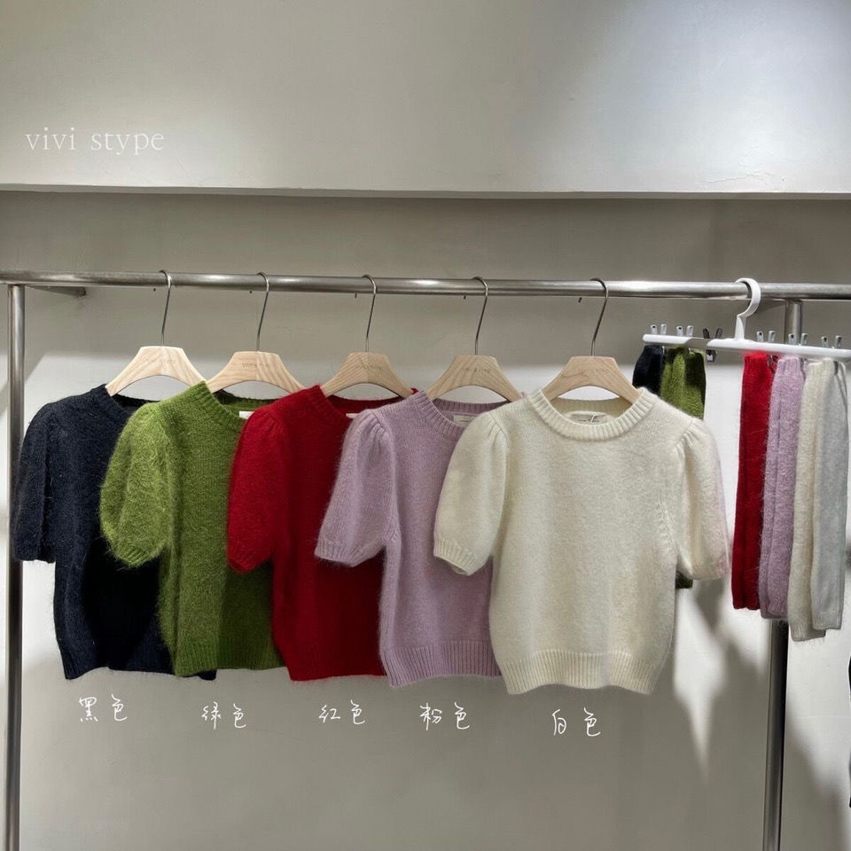 「SSUNIA」🌵Áo Sweater Dệt Kim Dáng Ôm 5 Màu Sắc Lựa Chọn Quyến Rũ Dành Cho Nữ