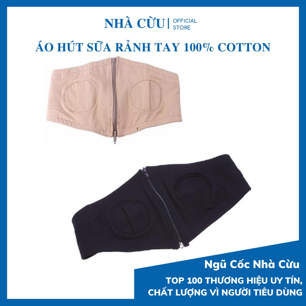 Áo hút sữa rảnh tay 100% cotton, hỗ trợ hút sữa tiện lợi dùng cho máy hút sữa