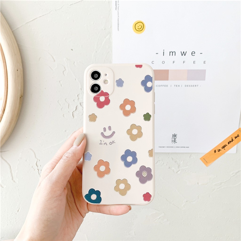 Ốp lưng iphone cạnh vuông I'm ok dành cho iphone 6 đến 14promax - E146
