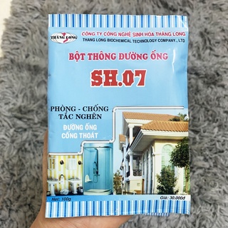 Bột thông cống, cực mạnh, SH07, chất, tẩy, rửa, bồn cầu, bồn tắm
