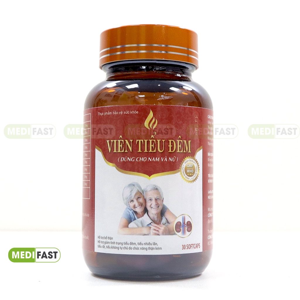 Viên uống giảm tiểu đêm, tiểu nhiều lần, tiểu rắt - Viên Tiểu Đêm hỗ trợ bổ thận từ thảo dược thêm kẽm - Hộp 30 viên