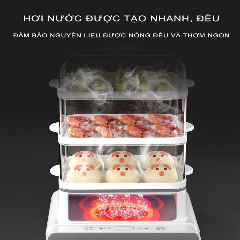 Nồi Hấp Điện 3 Tầng Đa Năng Xiaomi ZHENMI ZMZG-02 Tiện Ích, An Toàn Vẫn Giữ Được Dinh Dưỡng Của Món Ăn