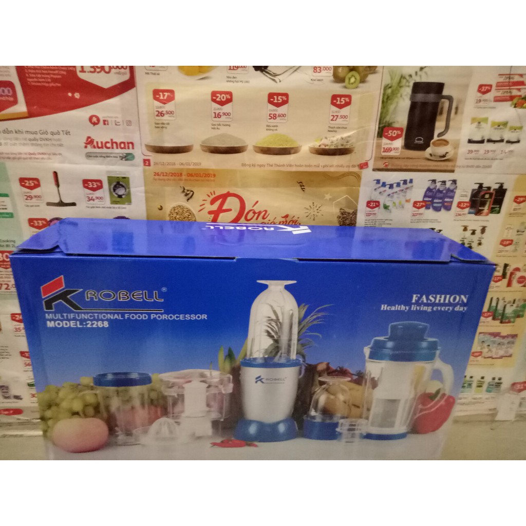 Máy xay sinh tố Krobell chính hãng cao cấp 5 trong 1 bảo hành 1 năm-phukienmayxayhn1