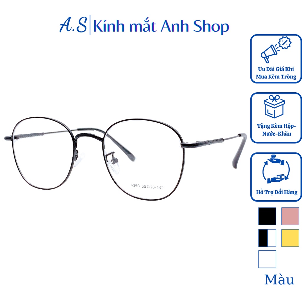 Kính bầu to thời trang chất liệu kim loại thời trang 5260