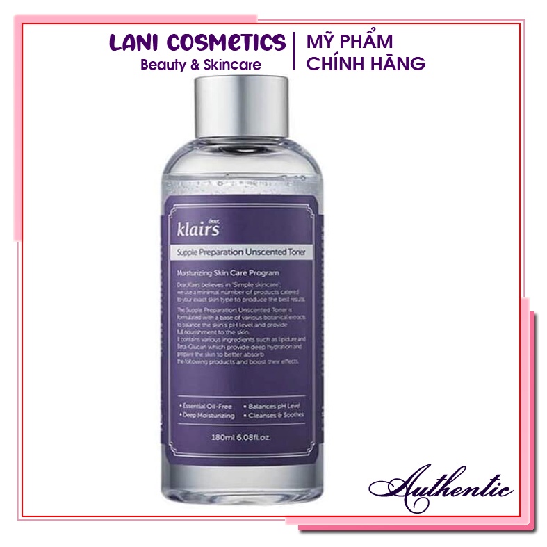 [Mã SRJULY1619 giảm 15K đơn 50K] Nước Hoa Hồng Dear Klairs Supple Preparation Toner 180ml | BigBuy360 - bigbuy360.vn