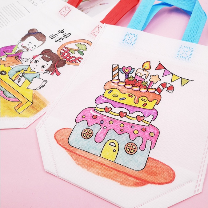 Túi vải handmade cho bé tô màu