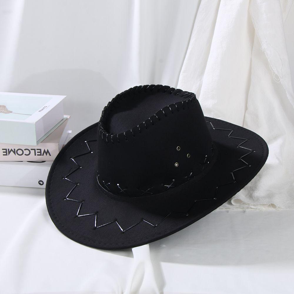 KENT1 Mũ Fedora Cao Bồi Chất Da Lộn Thiết Kế Unisex