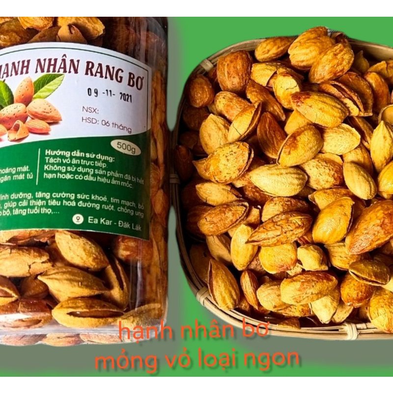 500g hạnh nhân rang mộc , hạnh nhân bơ, hạnh nhân sống làm sữa