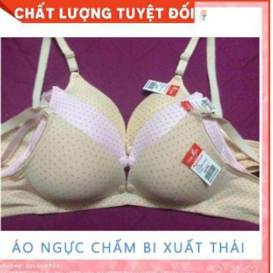 Combo 4 áo lót bầu và cho bé bú cài cúc ngang chấm bi - hàng đẹp - chống chảy xệ ngực