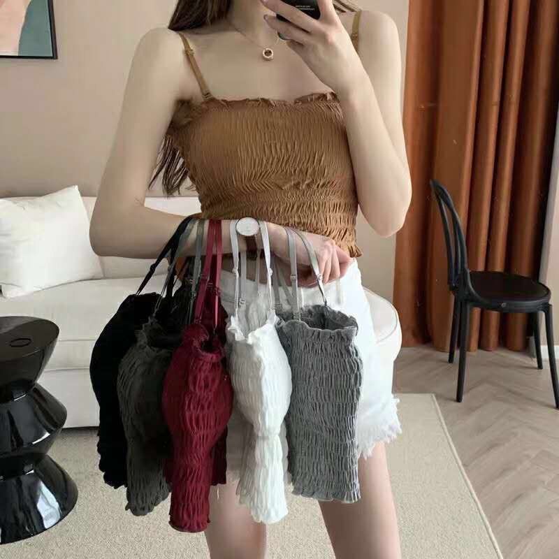 Áo Hai Dây Có Mút Đệm Ngực Thiết Kế Quyến Rũ Thời Trang