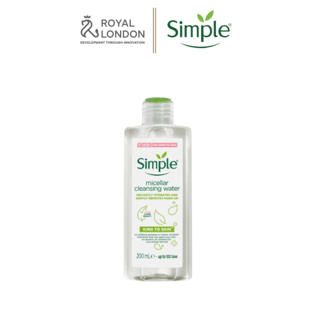 [Mã FMCG8 - 8% đơn 199K] Nước Tẩy Trang Dịu Nhẹ Simple Kind To Skin Micellar Water 200ml