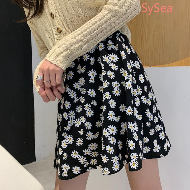 Chân Váy Maxi Lưng Cao Hoạ Tiết Hoa Cúc Nữ Tính | BigBuy360 - bigbuy360.vn