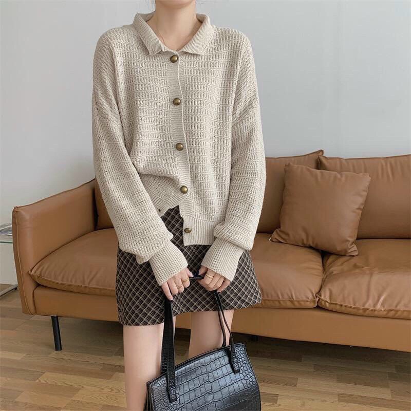 Áo len Hàn Quốc cổ bẻ, vintage | BigBuy360 - bigbuy360.vn