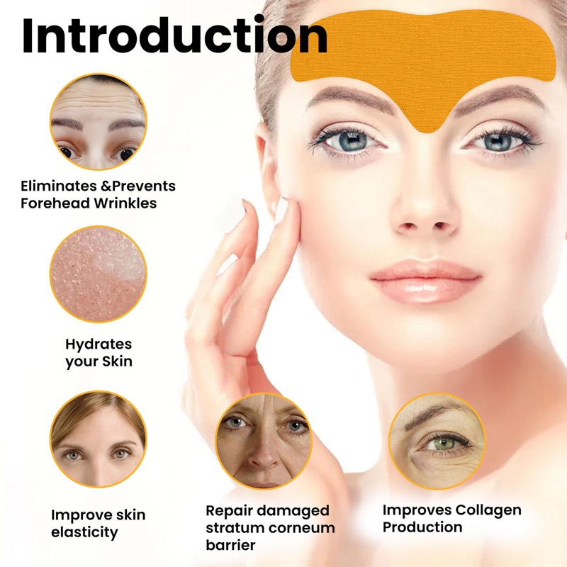 Set 10 Miếng Dán Trán Chống Nếp Nhăn Bổ Sung Collagen Chất Lượng Cao