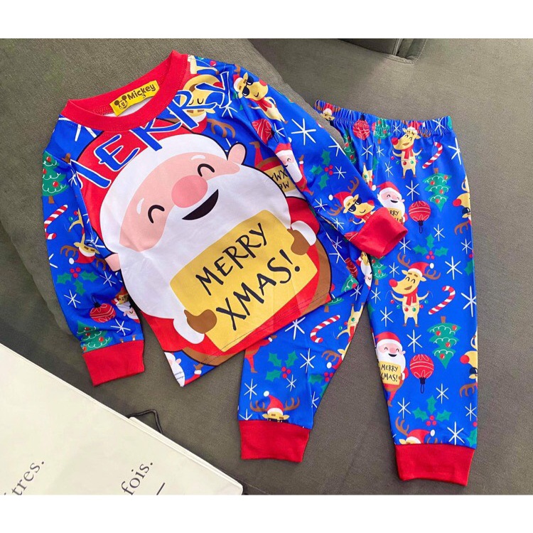 Bộ dài tay thun lạnh 3D cho bé Noel nô en size nhí từ 10 đến 22kg anna pikakids