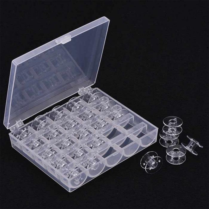 Set 50 Suốt Chỉ Bằng Nhựa Trong Suốt Kèm Hộp Đựng