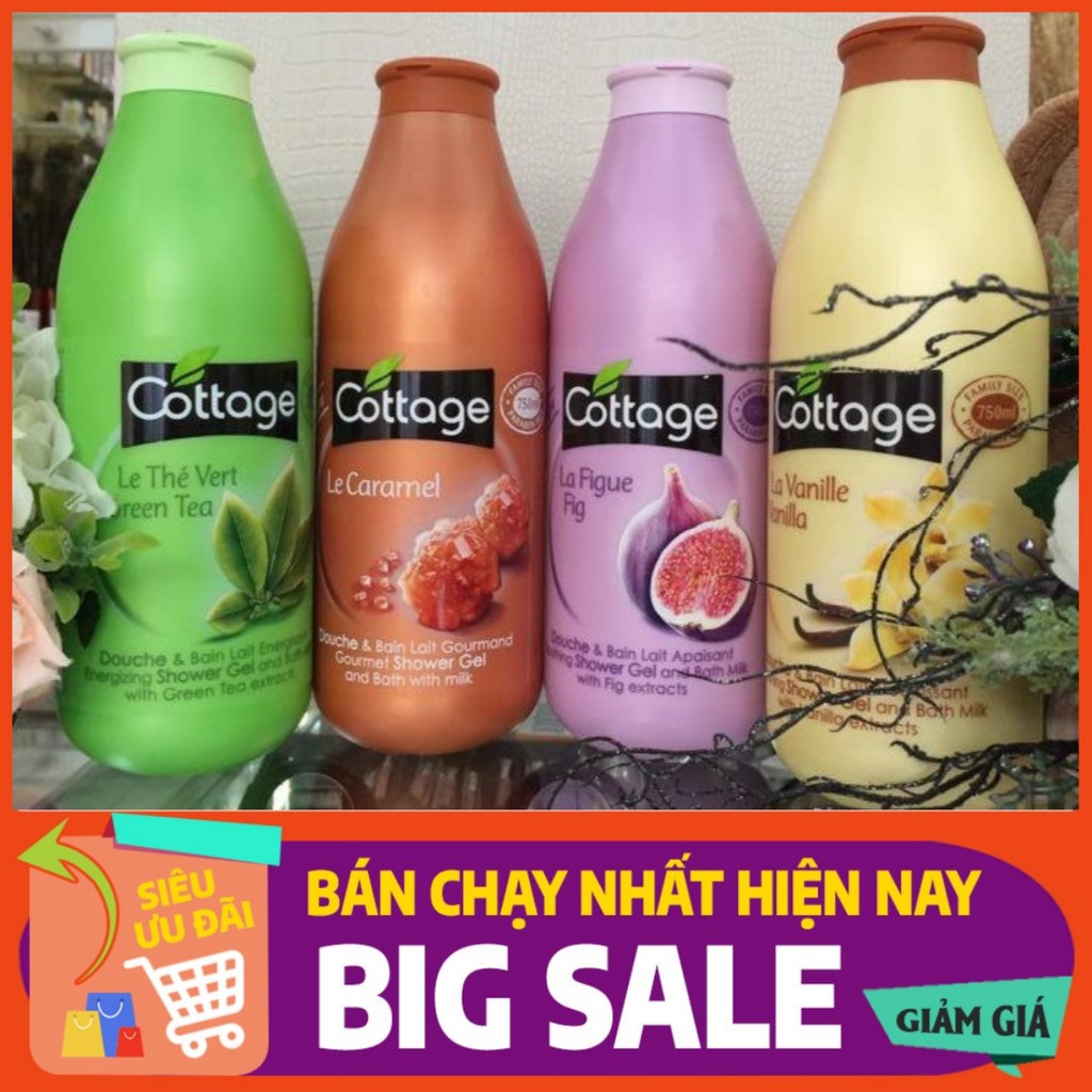 [CHUẨN AUTH] Sữa tắm cottage của Pháp chai 750ml