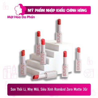 [HÀNG HOT] Son Thỏi Lì, Nhẹ Môi, Siêu Xinh Rom&nd Zero Matte 3Gr
