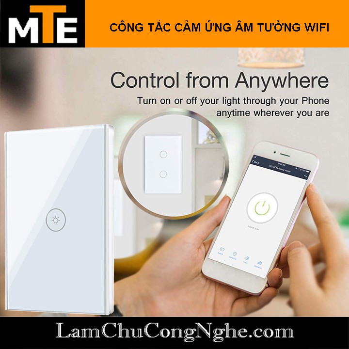 Công tắc cảm ứng âm tường Wifi thông minh Tuya